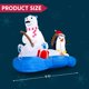 thumbnail image 5 of Pesca inflable de osos polares con pingüinos de 6 pies con LED navideños, 5 of 9