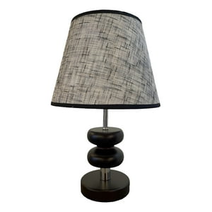 Genérico - Lámpara Velador Mesa Ébano Decorativa Moderna Negra Jhn