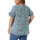 thumbnail image 5 of Blusas Casuales de Verano con Mangas de Volante y Escote en V para Mujer de Talla Grande de Agnes Orinda 3X Verde, 5 of 8