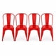 thumbnail image 4 of Pack 4 Sillas Metálicas Tolix Rojas LORE | Diseño Industrial Moderno para Interior y Terraza, 4 of 9