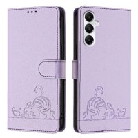 Funda Tipo Cartera Foxdock Para Samsung Galaxy A05S 4G Con Soporte, Ranuras, Rfid, Diseño De Gato