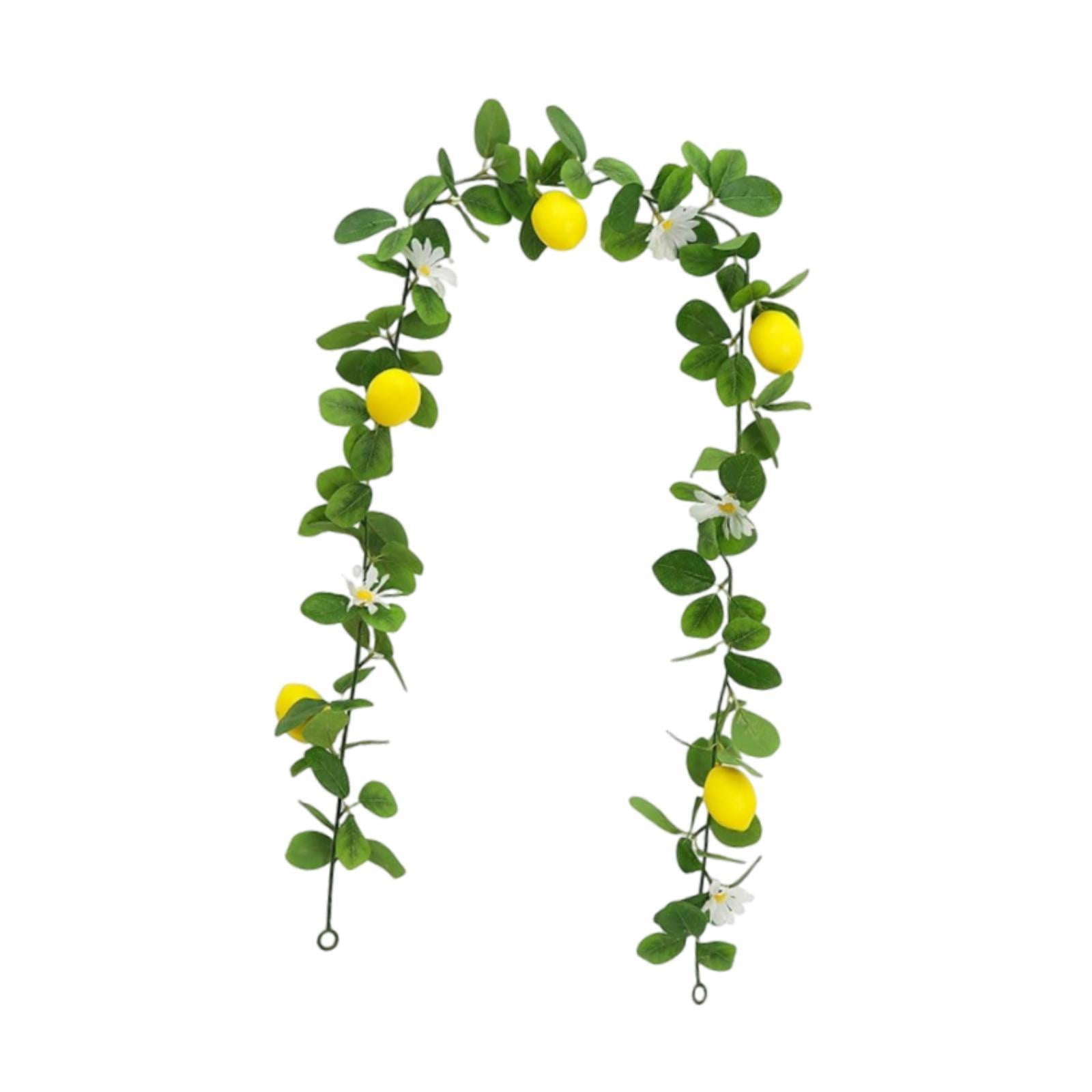 Magideal - Guirnalda De Limones Artificiales, Enredadera Verde, Decoración De Mesa, Fruta Falsa Con Flores Para Centro De Mesa, Fiesta, Escaleras, Festival, Boda