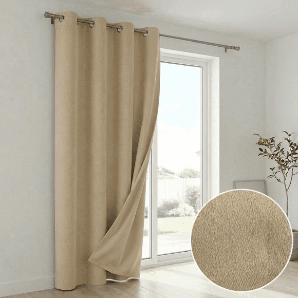 Cortina 90% Blackout 1 Paño 220x140 Home Strike - Beige