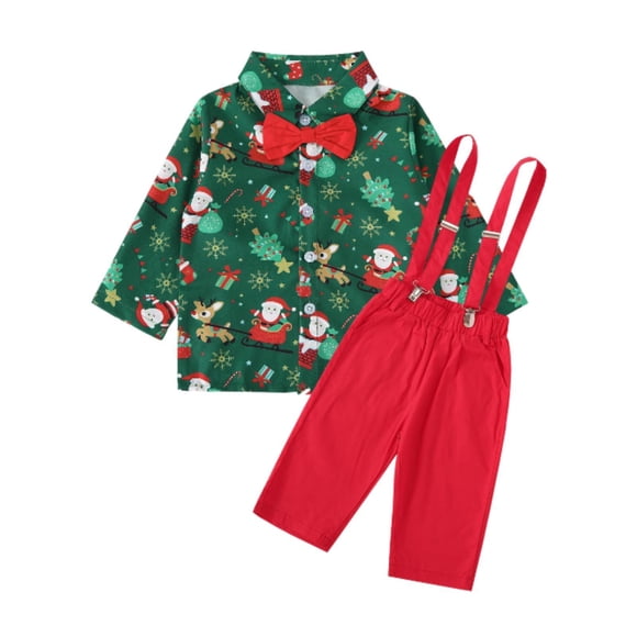 Conjunto De Traje Para Niños Con Pajarita, Camisa, Trajes Navideños Para Niños, Cosplay Para Niños, Manga Larga, Clip S