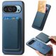 thumbnail image 1 of Funda de Cuero Magnética con Tarjetero para Google Pixel 9 Cubierta Delgada Azul, 1 of 5
