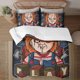 thumbnail image 1 of Halloween Chucky Soft 3D Printed Duvet Cover Bedding Set with Comforter Cover 3 Piece Set Includes 2 Pillowcases and 1 Cover Machine Washable, 1 of 3