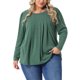 thumbnail image 1 of Agnes Orinda Ropa de Halloween para Mujeres de Talla Grande Blusas de Manga Larga Elegantes con Cuello Redondo Plisado Camisas Sueltas Casuales 2X Verde, 1 of 5