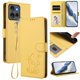 thumbnail image 2 of Funda Billetera con Relieve de Gato para Motorola Edge 50 5G, Amarillo, 2 of 6