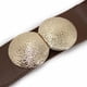 thumbnail image 2 of Cinturón Mujer Elasticado Ancho Hebilla Círculos Martillados cafe Talla Única, 2 of 3