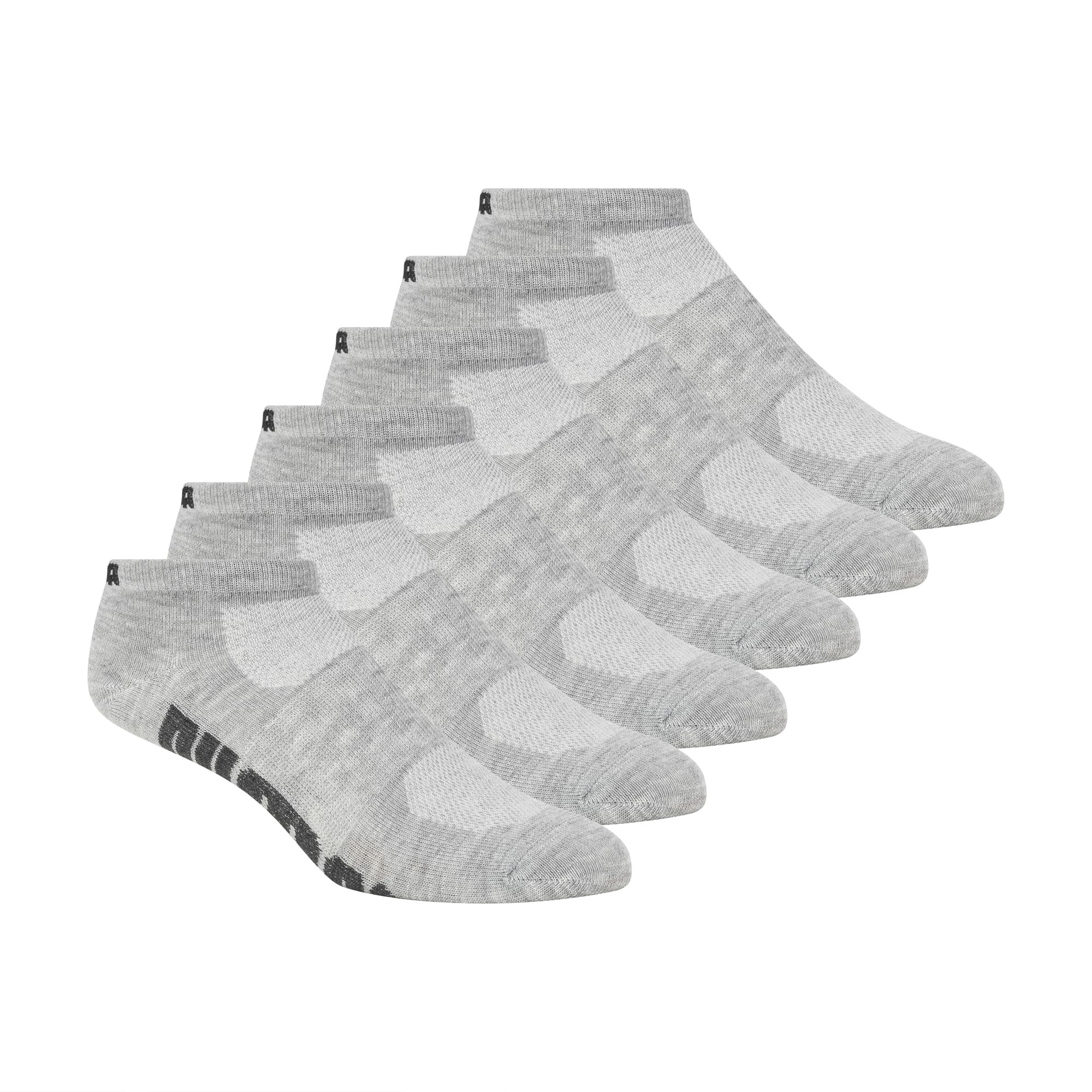 Pack De 6 Calcetines Deportivos Puma Para Mujer, Grises, Tallas 9-11 Us