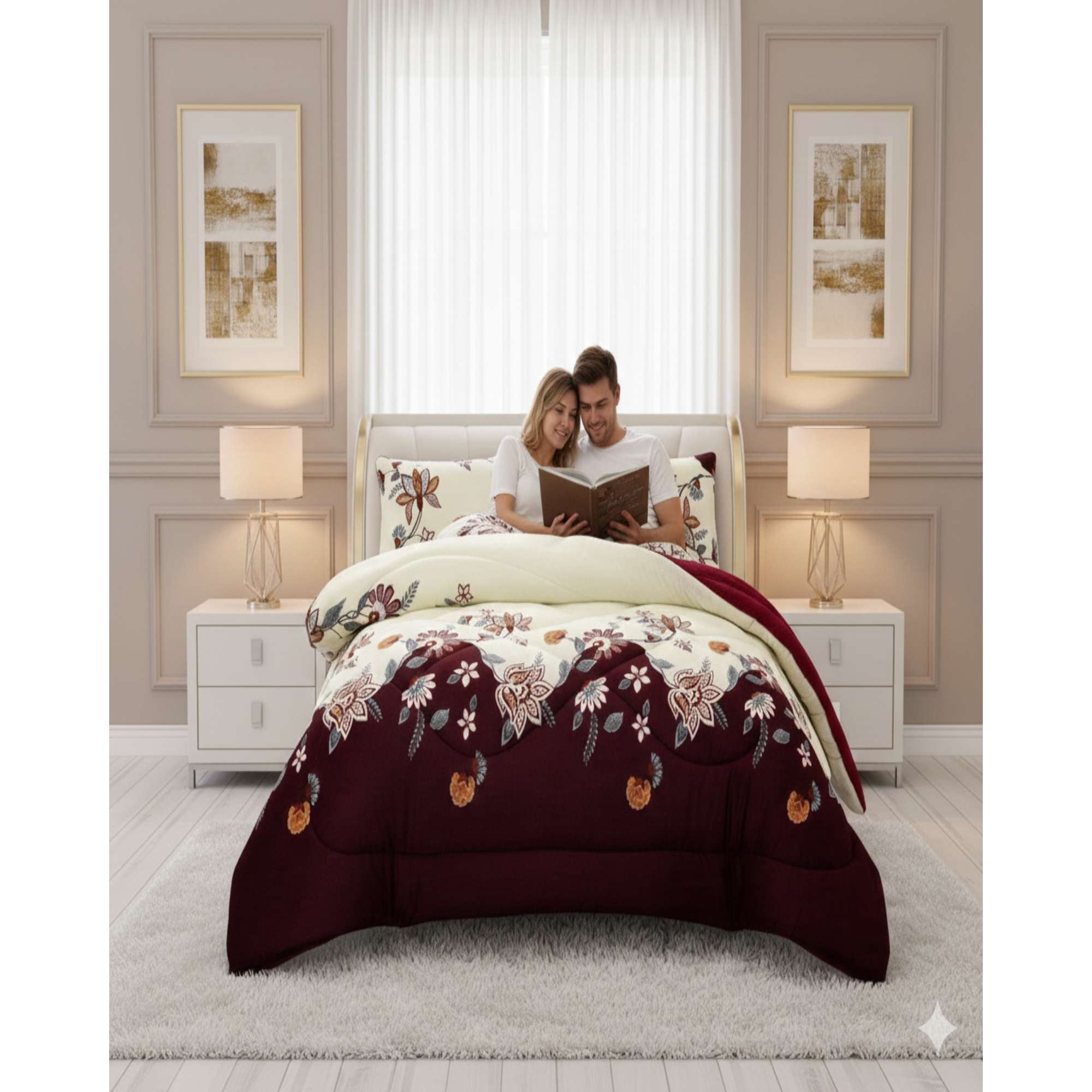 Mylhogar - Cubrecama Plumón Chiporro 2 Plazas Extra Suave Térmico Premium