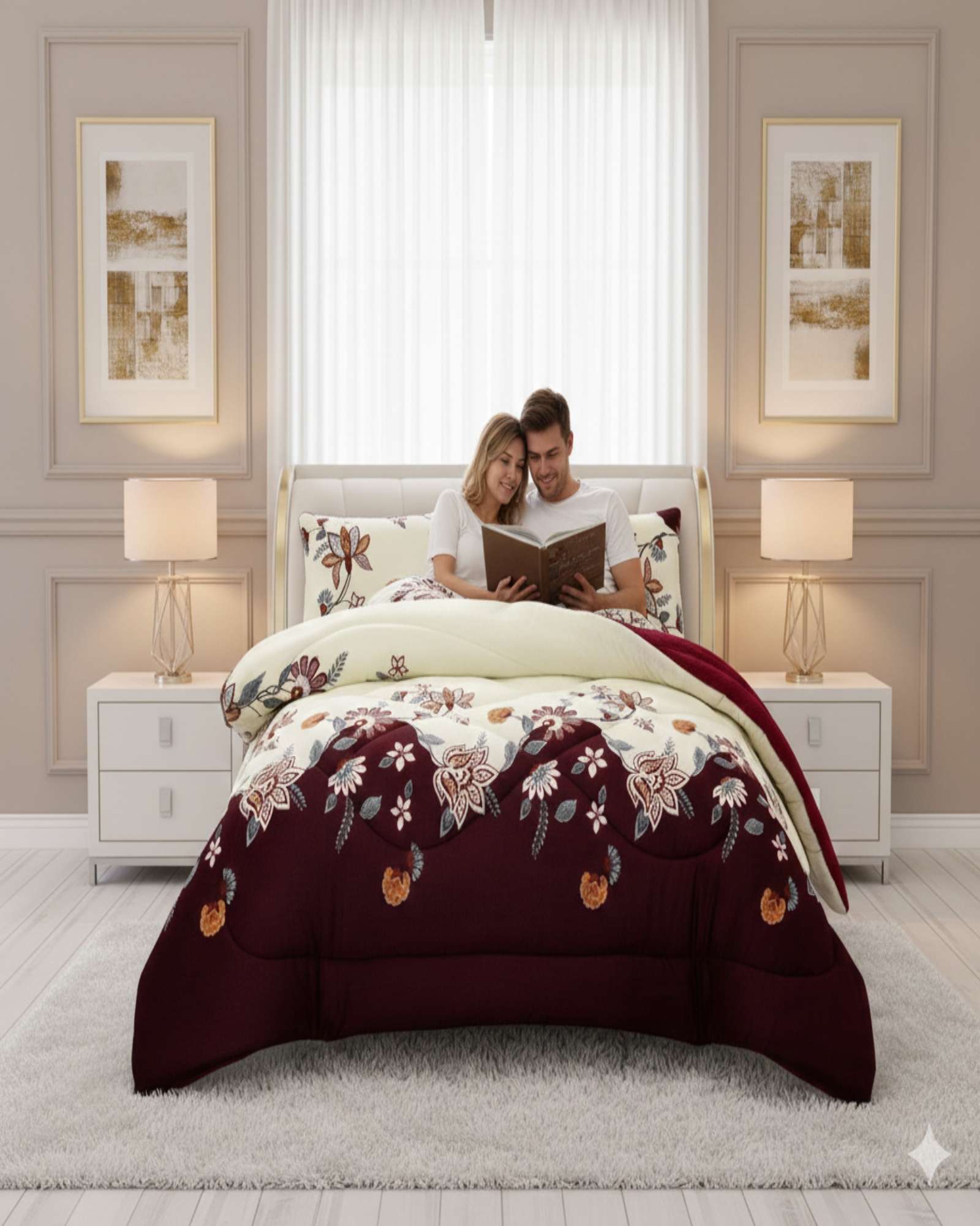 Mylhogar - Cubrecama Plumón Chiporro 2 Plazas Extra Suave Térmico Premium