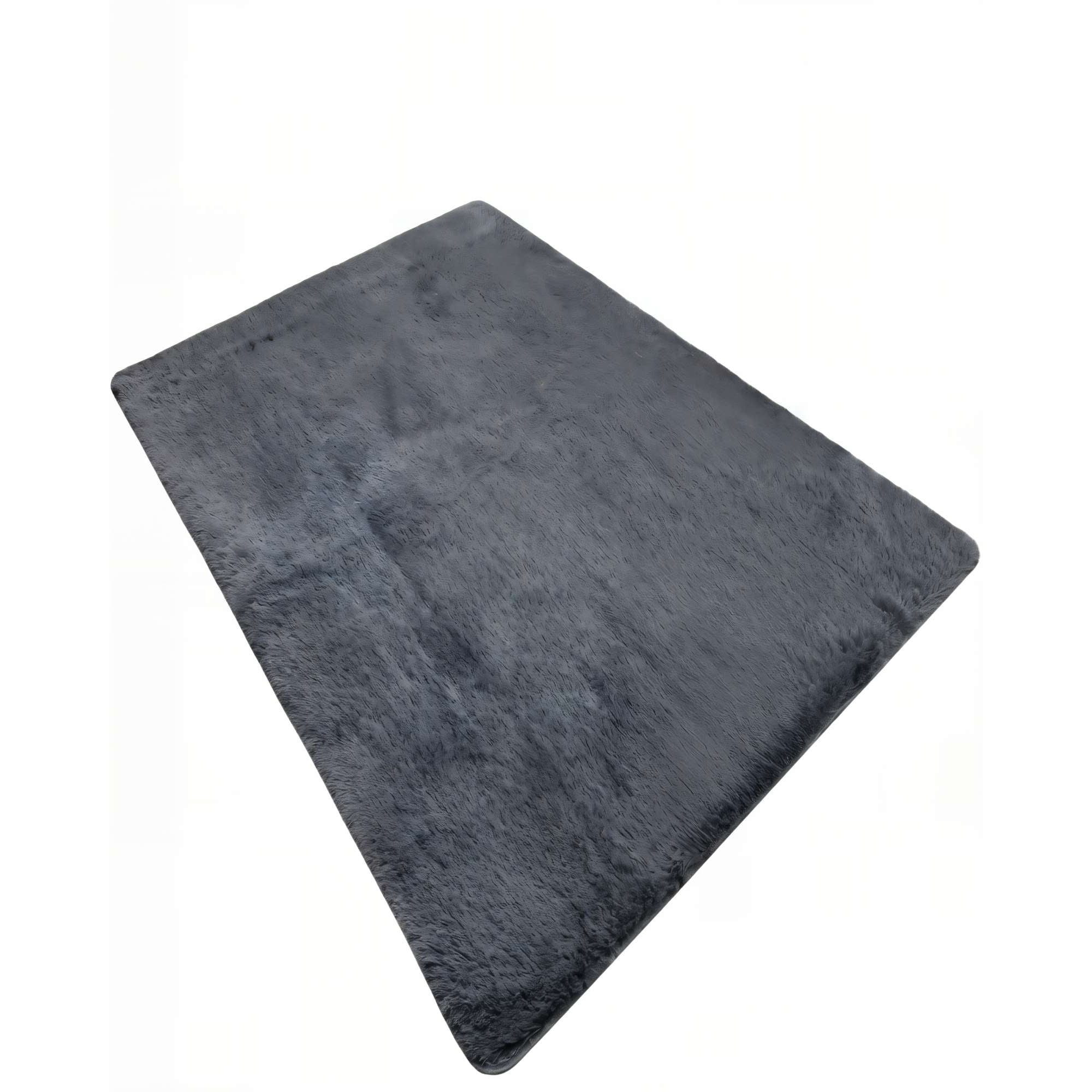 Genérico - Alfombra Peluda 200x300 Color Gris Oscuro