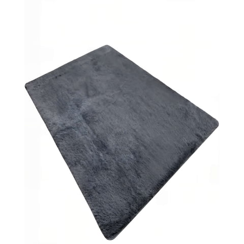 Genérico - Alfombra Peluda 200X240 Color Gris Oscuro