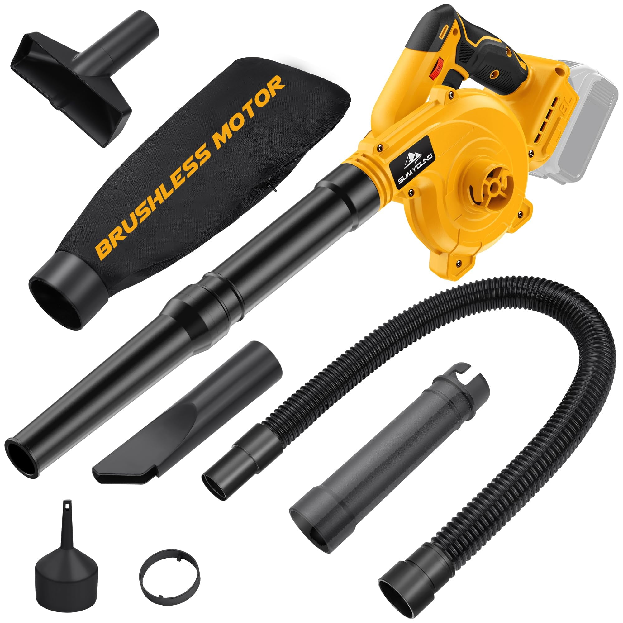 Soplador De Hojas Inalámbrico Sumyoung Para Batería Dewalt De 20 V Como Máximo
