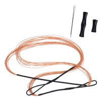 Ioensy - Tiro Con Arco Cuerda Para Arco Largo Y Protector De Dedos Práctica De Tiro Protector De Dedos Negro