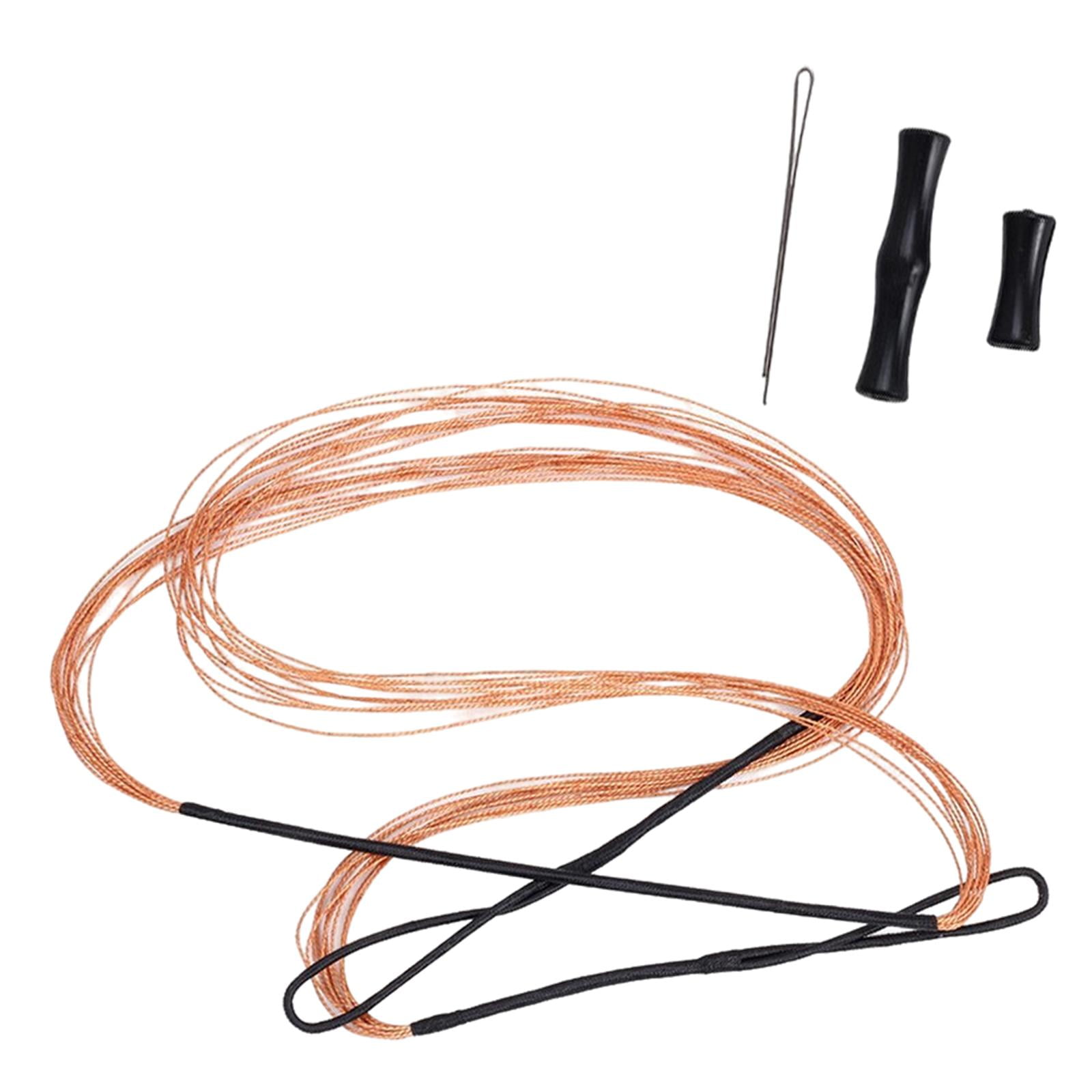 Ioensy - Tiro Con Arco Cuerda Para Arco Largo Y Protector De Dedos Práctica De Tiro Protector De Dedos Negro