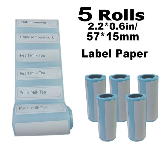 Mini Printer Paper 57mm Width Color White Continuous Paper Self-Adhesive Transparent Sticker Rolls For Portable HD Photo Printer