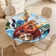 thumbnail image 4 of Open Season-theme Fitted Round Tablecloths Elastic Edged Table Covers Waterproof Table Cloth for Kitchen Holiday Party Tables Decor 150cm, 4 of 6