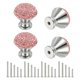 thumbnail image 1 of Pomelos de cajón Uxcell, 4 piezas de 1.1 pulgadas de diámetro, decoración de diamante brillante, 1 of 6
