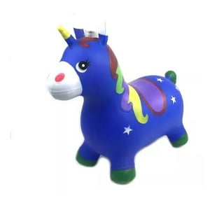 Citohome - Pony Unicornio Saltarín De Goma Con Sonido Color Azul