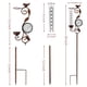 thumbnail image 3 of Pluviómetro de jardín YNGFIL de 81 cm con termómetro y tubo de vidrio de 7 pulgadas, 3 of 7