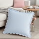 thumbnail image 4 of REGALWOVEN Fundas de Almohada de Algodón, Juego de Fundas de Cojín, Diseño de Bordes Ondulados Escalonados, Decoración Moderna para el Hogar 2 Piezas Azul 18" x 18", 4 of 7