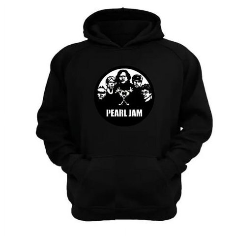 Genérico - Polerón Canguro Pearl Jam Negro Talla Xs Unisex
