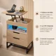 thumbnail image 2 of Velador Elevable Con Luz Y Echufe 2 Tiras 45x35x70cm Mate Madera, 2 of 8