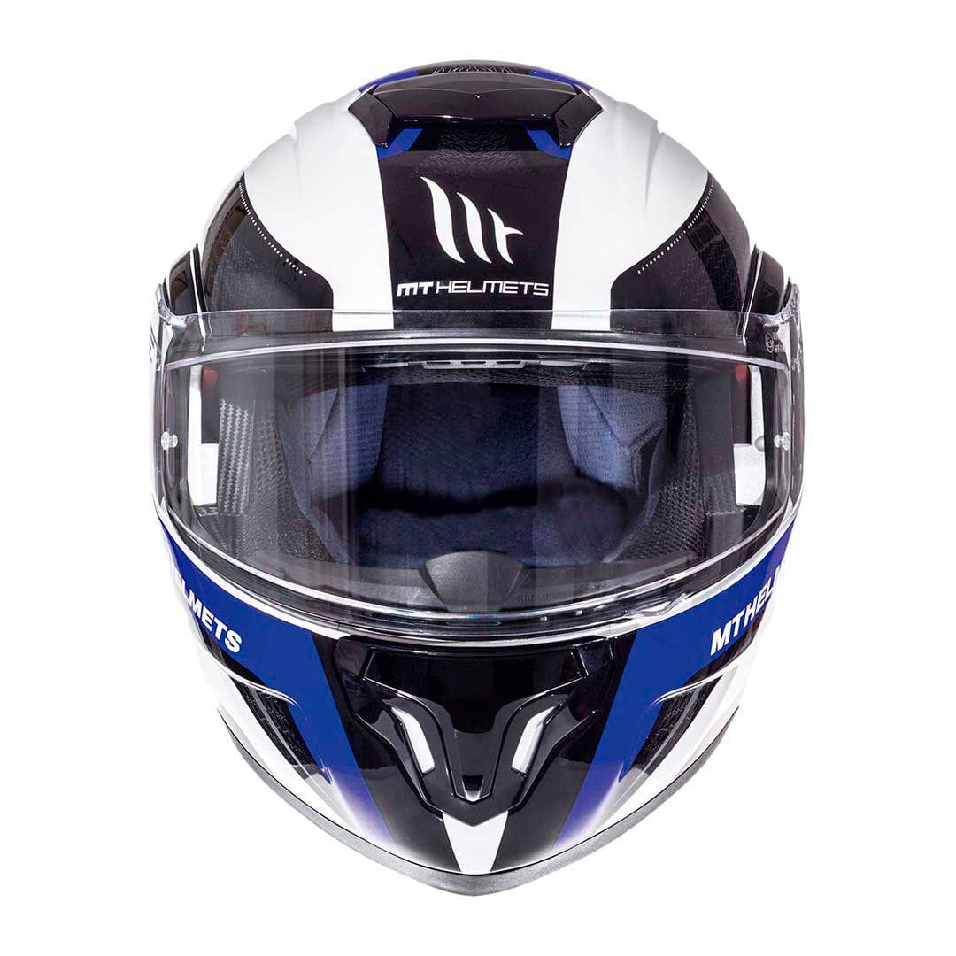 Mt - Casco Atom Sv Tarmac Blanco Brillante/negro/azul Talla S