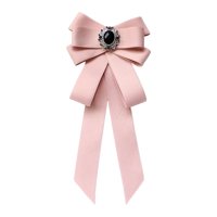 Magideal - Broche De Cinta Con Lazo Preatado Para Mujer, Con Para Mujer Y Niña, Pajarita Elegante Para Accesorios De Disfraces, Blusa De Fiesta De Rosa