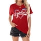 thumbnail image 1 of Camiseta Talovee Baseball para mujer para el día del partido, roja, talla XL, 1 of 5