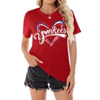 Camiseta Talovee Baseball Para Mujer Para El Día Del Partido, Roja, Talla Xl