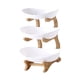 thumbnail image 5 of Bandeja Organizadora Para Servir Bocadillos, Platos Para Servir Para La Mesa De La Sala De Estar Del Restaurante, 3 Capas, Color Blanco, 5 of 5