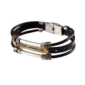Ioensy - Pulsera De Cuero Pulsera Día Del Padre Pulsera De Cuero Para Hombre Estilo Hijo A