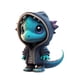 thumbnail image 1 of Estatua Dinosaurio Halloween Morado, 1 of 3