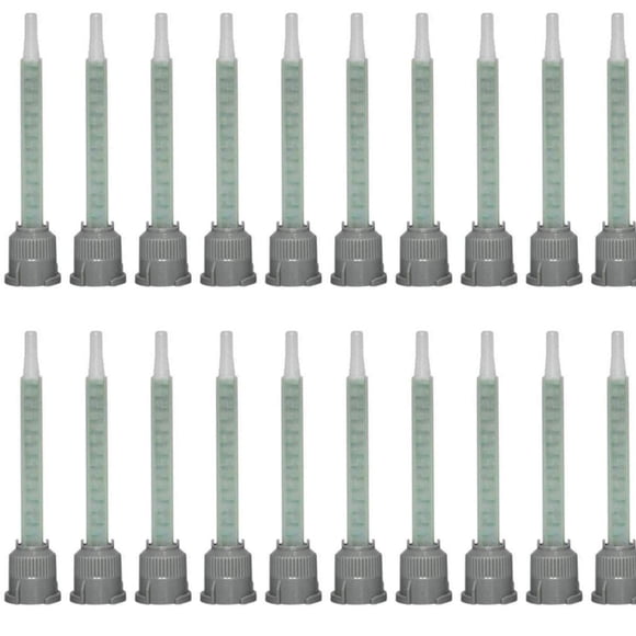 Boquillas mezcladoras para cartuchos adhesivos, mezclador de resina de 50 ml (20 unidades)