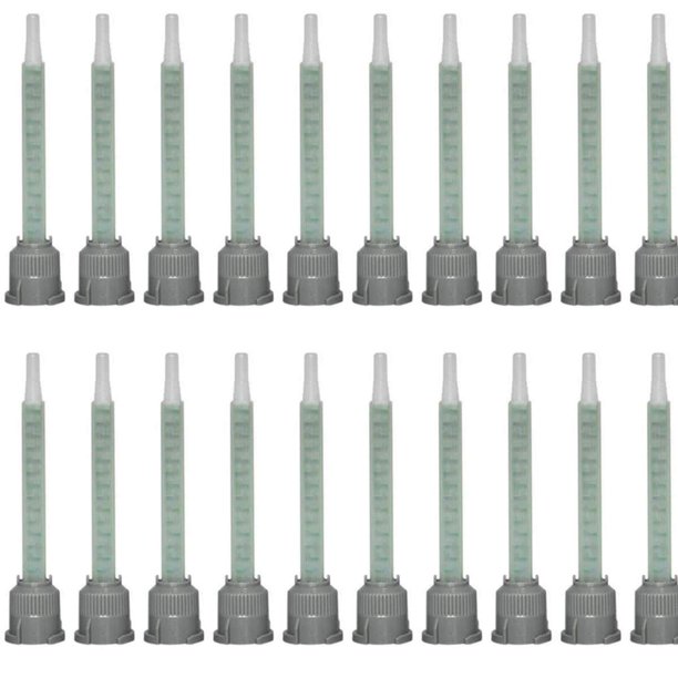 Boquillas mezcladoras para cartuchos adhesivos, mezclador de resina de 50 ml (20 unidades)