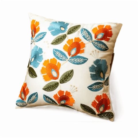 Genérico - Fundas De Cojines Bordadas A Elección 45X45 Diseño 32 Color Blanco