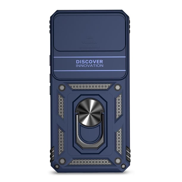Funda Resistente Anillo Soporte Google Pixel 8 Privacidad Cámara Montaje Magnético Azul