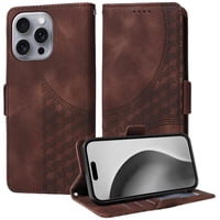 Carcasa Foxdock Iphone 16 Pro Max De Cuero Pu, Diseño Acolchado Clásico, Protección Contra Caídas Y Rayones