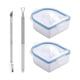 thumbnail image 2 of 2x Nail Soaking Bowls Dip Powder Remover Tools Para Uñas Acrílicas Hands Salon Blue, 2 of 5