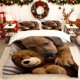 thumbnail image 1 of Set Featuring a Dachshund Snuggling with a Bear Includes a Duvet Cover And Pillowcases This Bedding Is Soft And Comfortable Perfect for Use in Family Bedrooms O, 1 of 1