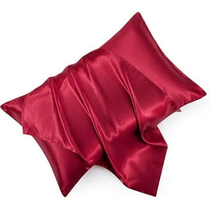 Veatool - 2 Fundas De Almohada De Satén Estándar Con Cierre De Sobre, Diseño Sin Cremallera, Suaves Y Lisas, 20 X 26 Pulgadas