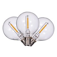 Bombilla Led Vickerman G40 Blanca Cálida E12 De Plástico Transparente, Paquete De 25