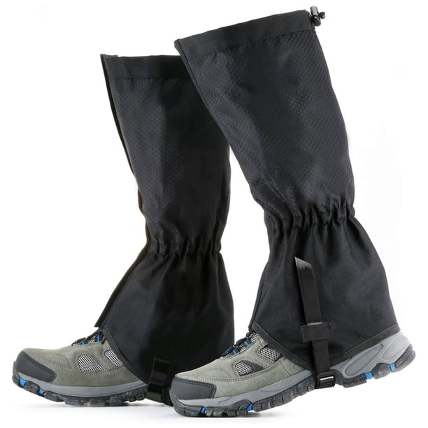 Polainas de nieve impermeables y ajustables para caminar con correa para el pie para senderismo, caza, mochilerismo y actividades al aire libre para hombres y mujeres.