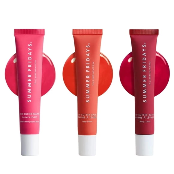 Trío de Bálsamos Labiales Summer Fridays Lip Butter Pink Guava
