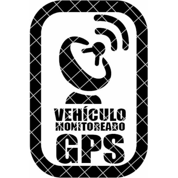 Sticker Gps Vehículo Monitoreado Rastreo Satelital (Par)