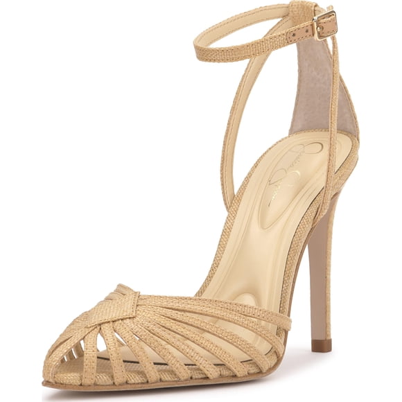 Zapato de tacón Jessica Simpson Paveri Strappy Caged Natural 6.5