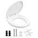 thumbnail image 2 of Asiento de inodoro WSSROGY Redondo 43x36x6 cm Cierre lento Blanco, 2 of 6